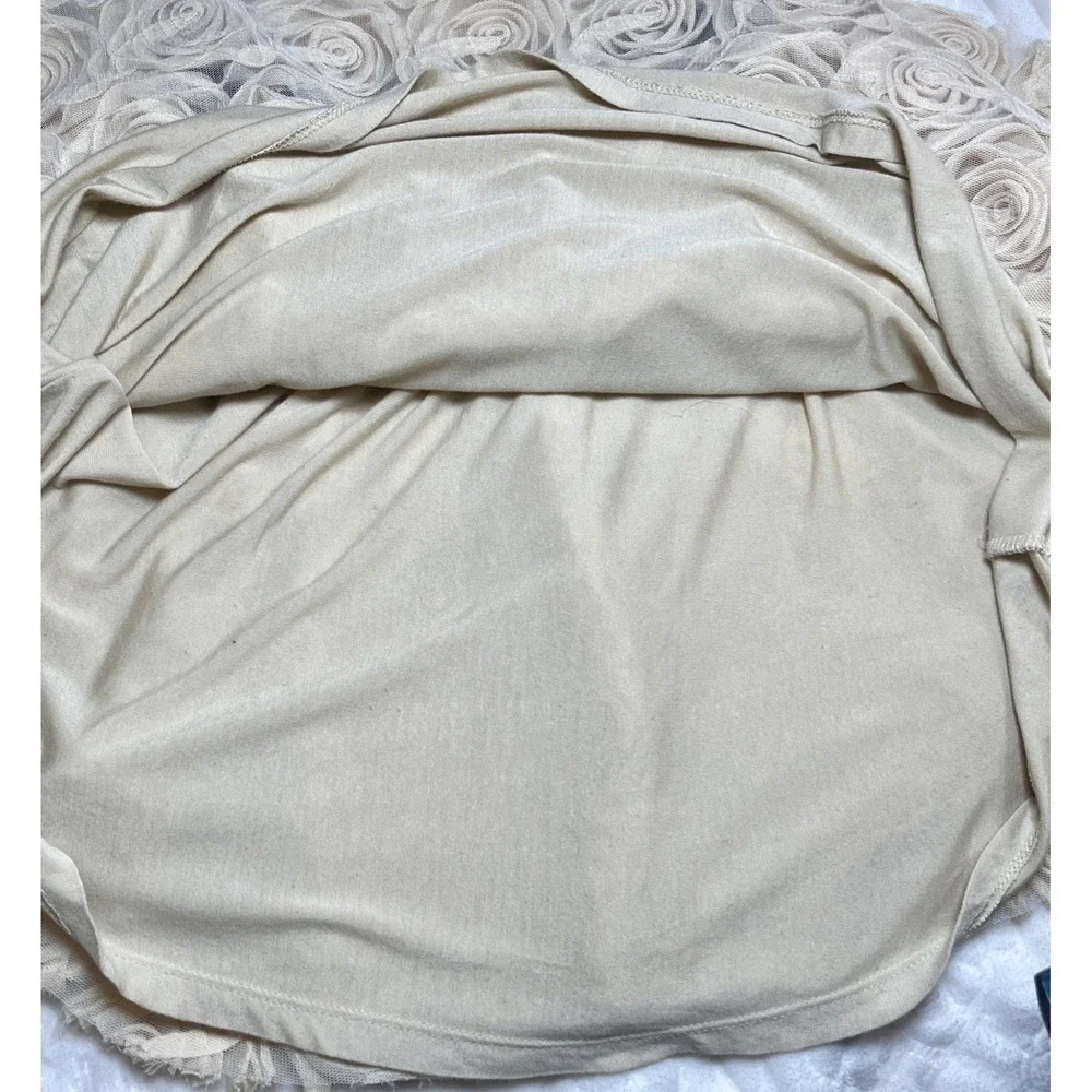 Free People Rosette Floral Mini Skirt Ivory Cream XS Petite Coquette Cottagecore